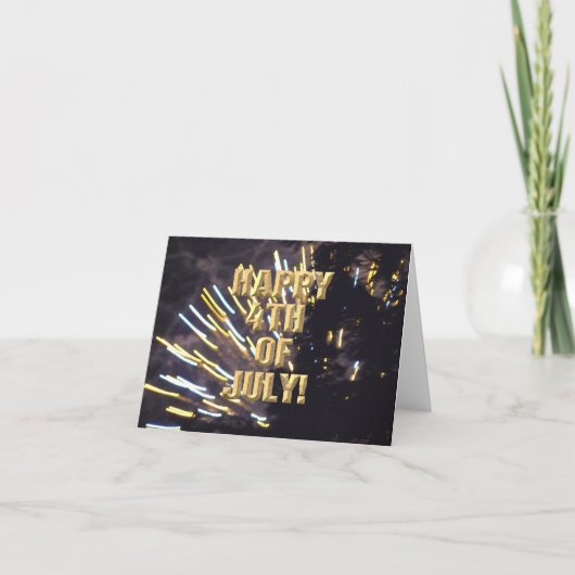 Vuurwerk 6 4 van juli kaart (Voorkant)
