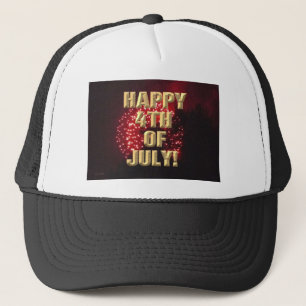 Vuurwerk 7 4 juli-vrachtwagenhoed trucker pet