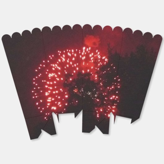 Vuurwerk 7 popcornboxen bedankdoosjes (Ongevouwen)
