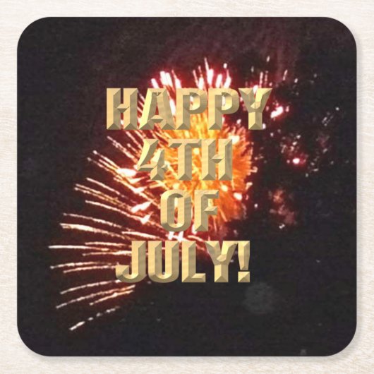 Vuurwerk 8 4 juli papieren onderzetters (Voorkant)