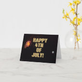 Vuurwerk 8 4th van Juli kaart (Gele Bloem)