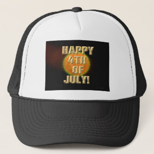 Vuurwerk 9 4 juli truckerhoed trucker pet
