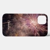 Vuurwerk aangepaste monogram-telefoongevallen Case-Mate iPhone case (Achterkant (horizontaal))