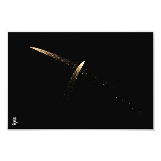 Vuurwerk als vallende sterren foto afdruk (Voorkant)