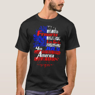 Vuurwerk Amerikaans Vuurwerk Laat Ontstoken 4 Juli T-shirt