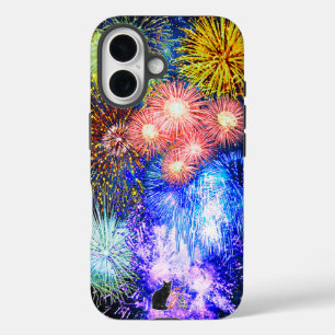 Vuurwerk barst hard iPhone 16 hoesje