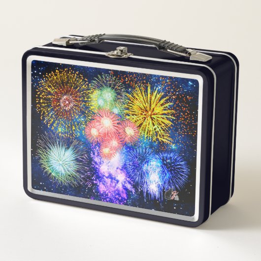 Vuurwerk barst metalen lunchbox (Voorkant)