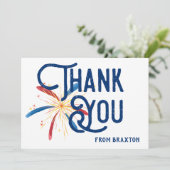 Vuurwerk Bedankkaart (Staand voorkant)