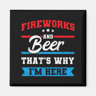 Vuurwerk & bier daarom hier grappige 4e magneet