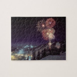 Vuurwerk bij Big Mountain Resort in Whitefish, Legpuzzel
