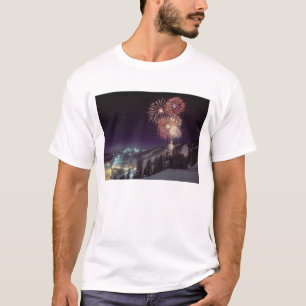 Vuurwerk bij Big Mountain Resort in Whitefish, T-shirt
