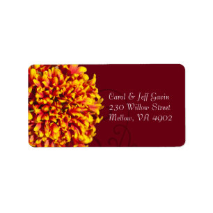 Vuurwerk Bloem met  Tuinpatroon Etiket