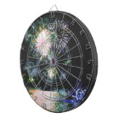 Vuurwerk Blue Ocean Boat 4 juli Waterverf Dartbord (Voorkant Rechts)