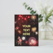 vuurwerk briefkaart (Staand voorkant)