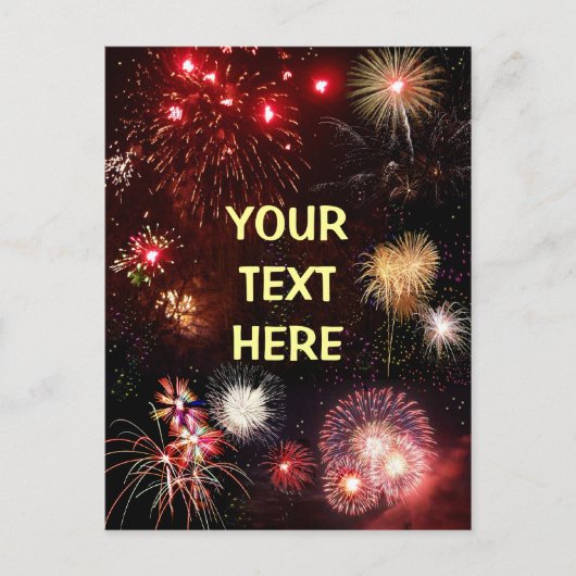 vuurwerk briefkaart (Voorkant)