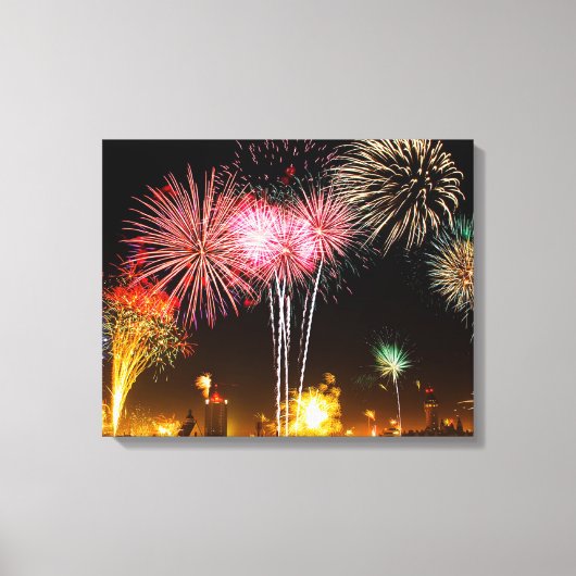 Vuurwerk Canvas Afdruk (Voorkant)