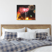 Vuurwerk Canvas Afdruk (Insitu (Slaapkamer))