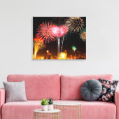 Vuurwerk Canvas Afdruk (Insitu (Woonkamer))