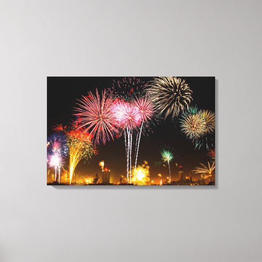 Vuurwerk Canvas Afdruk (Voorkant)