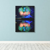 Vuurwerk Canvas Afdruk (Insitu (Houten vloer))