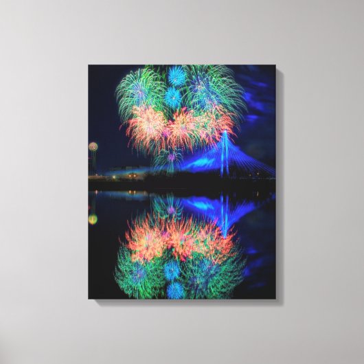 Vuurwerk Canvas Afdruk (Voorkant)