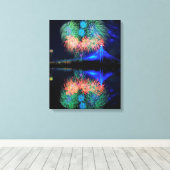 Vuurwerk Canvas Afdruk (Insitu (Houten vloer))