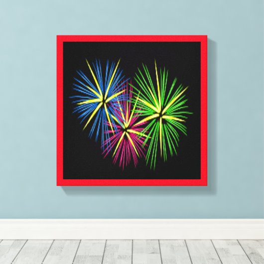 VUURWERK CANVAS AFDRUK (Insitu (Houten vloer))