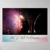 Vuurwerk dat de spieren bedekt poster (Voorkant)