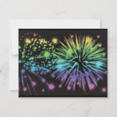 Vuurwerk dat feestelijk gepersonaliseerd explodeer kaart (Voorkant)