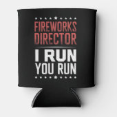 Vuurwerk directeur ik laat je rondlopen op 4 juli blikjeskoeler (Voorkant)