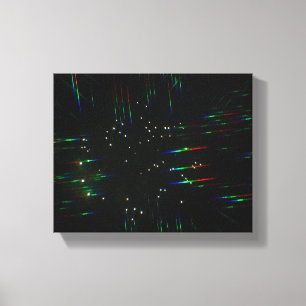 Vuurwerk door een 3D-bril 3 Canvas Afdruk