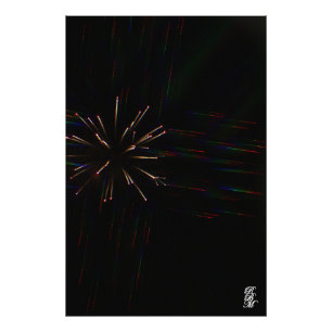 Vuurwerk door een 3D bril 5 Foto Afdruk