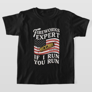 Vuurwerk Expert Als Ik Ren Ren Je 4 Juli T-shirt