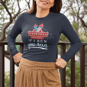 Vuurwerk Expert Moeder 4 juli Onafhankelijkheid US T-shirt