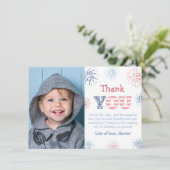 Vuurwerk Foto voor Kinderen 4 juli Rood Wit En Bla Bedankkaart (Staand voorkant)