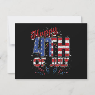 Vuurwerk Gelukkig 4 juli Amerikaanse vlag Amerikaa Kaart