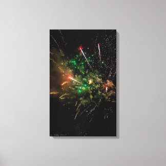 Vuurwerk Gestapeld Ingepakt Canvas Afdruk