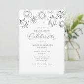 Vuurwerk Graduation Party Celebration Invitation Save The Date (Staand voorkant)