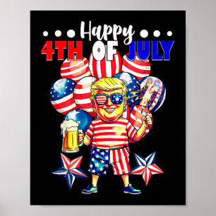 Vuurwerk Grappig Trump Patriottische Amerikaan Hap Poster