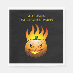 Vuurwerk Halloween Pompoen Papieren Servet