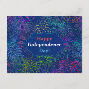 Vuurwerk Happy Independence Day 4 juli Briefkaart