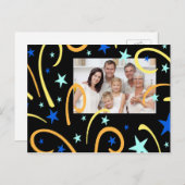 Vuurwerk Happy New Year Foto Briefkaarten (Voorkant / Achterkant)