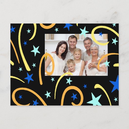 Vuurwerk Happy New Year Foto Briefkaarten (Voorkant)