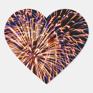 Vuurwerk Hart Sticker