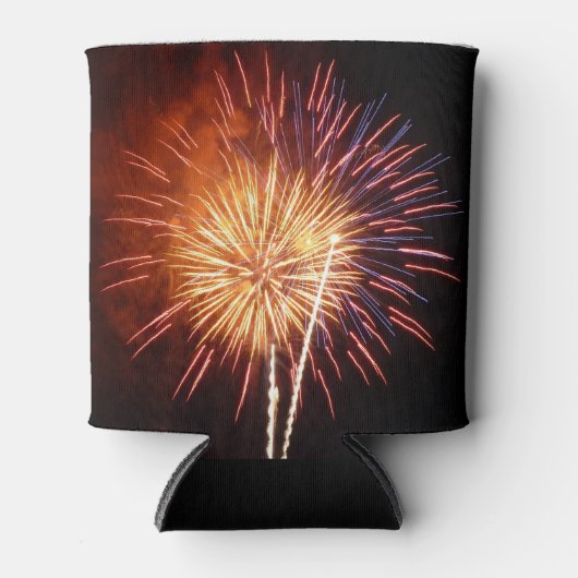 Vuurwerk I rood, wit en blauw Blikjeskoeler (Voorkant)