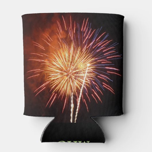 Vuurwerk I rood, wit en blauw Blikjeskoeler (Achterkant)