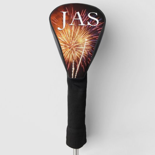 Vuurwerk I rood, wit en blauw Golfheadcover (Voorkant)