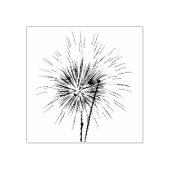 Vuurwerk I rood, wit en blauw Rubberstempel (Afrduk)