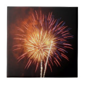 Vuurwerk I rood, wit en blauw Tegeltje (Voorkant)