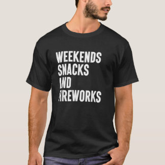 Vuurwerk Ik hou van vuurwerk voor mannen en vrouwe T-shirt